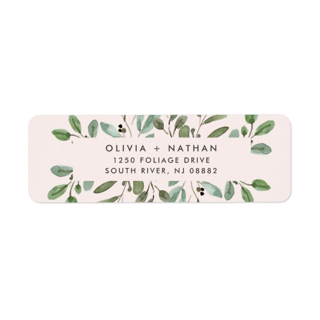 Minimalist Foliage | Blush Pink Wedding (Front)