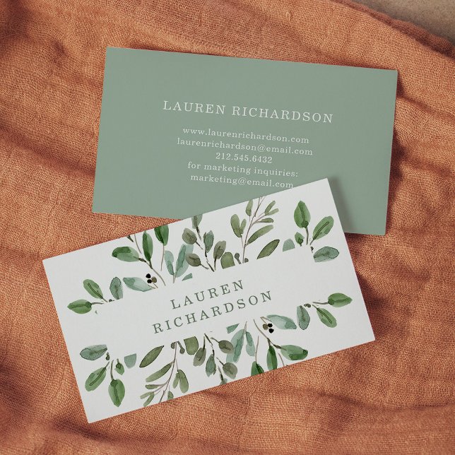Minimalist Foliage Business Card (Creator Uploaded)