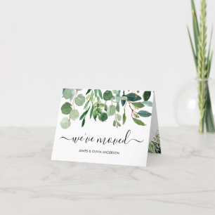 Minimalist Foliage We've Moved New Home Moving Ann Announcement