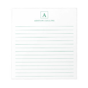 Minimalist Forest Green Notepad