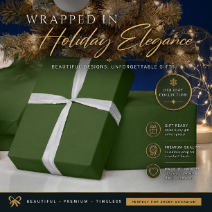Minimalist Forest Green Wrapping Paper