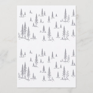 Minimalist Forest Tree Wedding Invitation Template