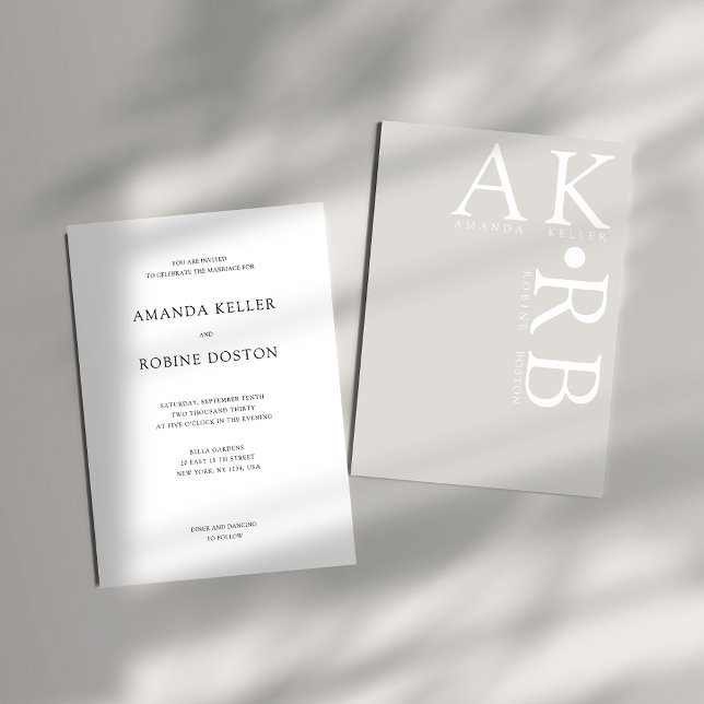 Minimalist Formal Wedding Invitation (Creator Uploaded)