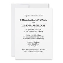 Minimalist Formal Wedding Invitation