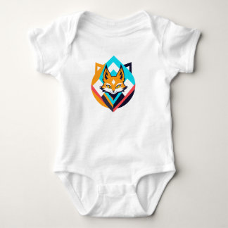 Minimalist Fox Art Baby Bodysuit