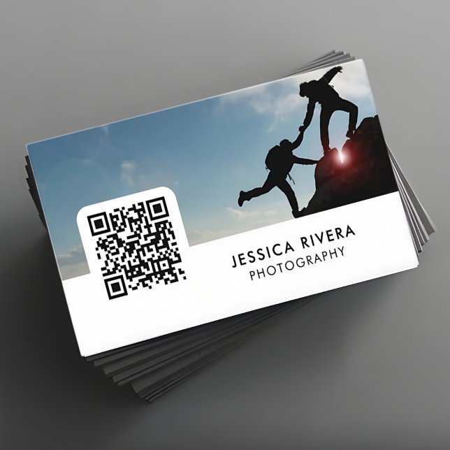 Minimalist Freelance Photographer Contact Card (Minimalist Freelance Card - Front)
