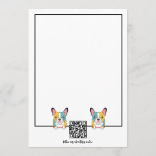 Minimalist – French Bulldog & QR Code Card