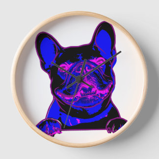 Minimalist French Bulldog Wall Clock - Personalise