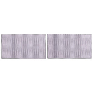 Minimalist French Lilac Purple Knit-Look Pillowcase