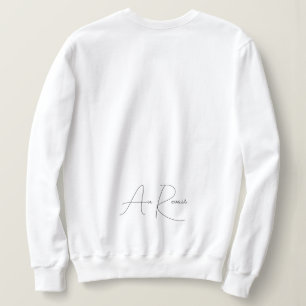 Minimalist French Script  Sweatshirt