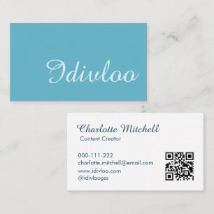 Minimalist Fresh Soft Blue White Professional  Business Card