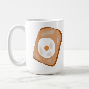 Minimalist Fried Egg On Toast Brunch Gift Coffee Mug