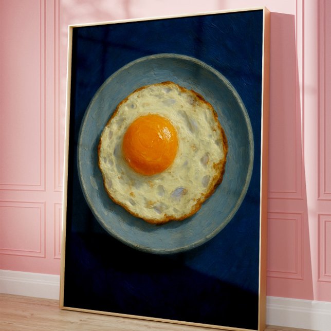 Minimalist Fried Egg Wall Art Print Modern Poster  (Creator Uploaded)
