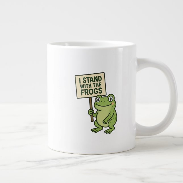 Minimalist Frog Support Mug (Right)