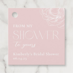 Minimalist From My Shower to Yours Party Favour Ta Tags