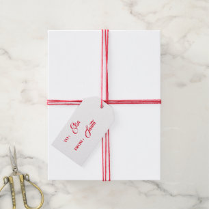 Minimalist From Santa Claus Christmas Holiday Gift Tags