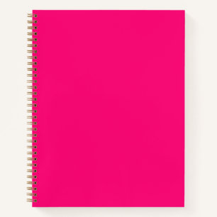 Minimalist fuchsia hot pink plain solid modern notebook