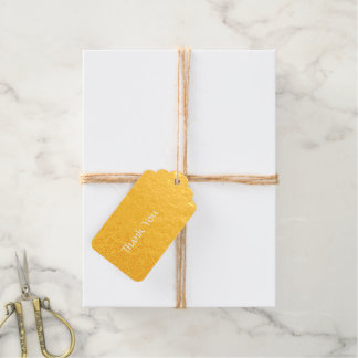 Minimalist Full Real Gold Foil Elegant Thank you Gift Tags
