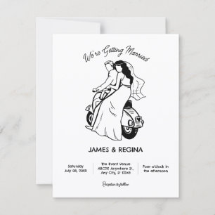 Minimalist Fun casual wedding Invitation