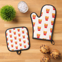 Minimalist Fun Joyful Red & Yellow Fries Pattern