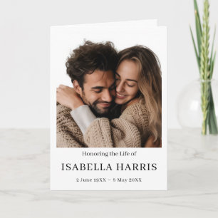 Minimalist Funeral Order of Service Design Programme