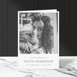 Minimalist Funeral   Order of Service Folded Programme