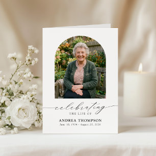 Minimalist Funeral Photo Order of Service Programme
