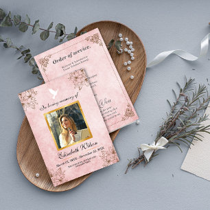 Minimalist Funeral Program – In Loving Memory Phot Programme
