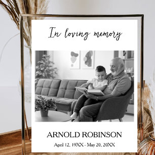 Minimalist Funeral Sign Simple Memorial sign