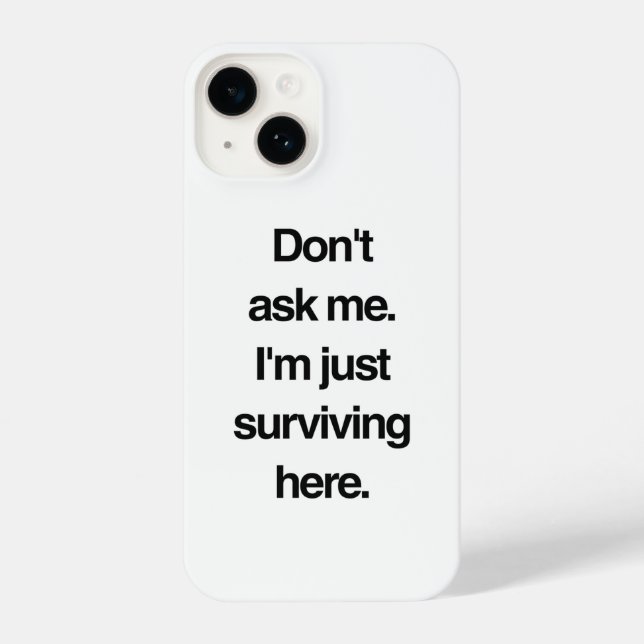 Minimalist Funny Quote for Employee iPhone Case (Back)