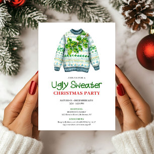 Minimalist Funny Ugly Sweater Party Invitation