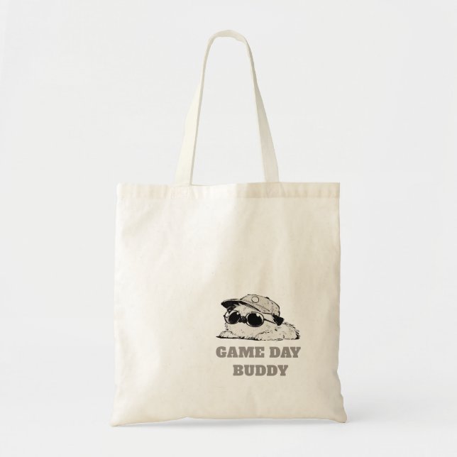 Minimalist Game Day Buddy Dog  Tote Bag (Front)