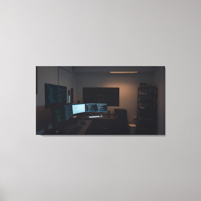 Minimalist gamer room canvas print (Front)