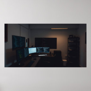 Minimalist gamer room poster