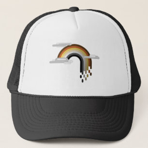 Minimalist Gay Bear Drip Rainbow Trucker Hat