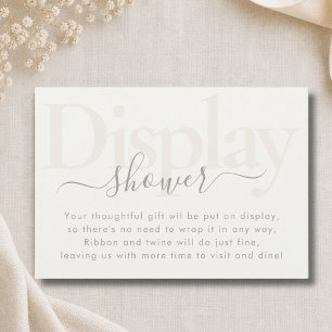 Minimalist Gender Neutral Baby Shower Display Card