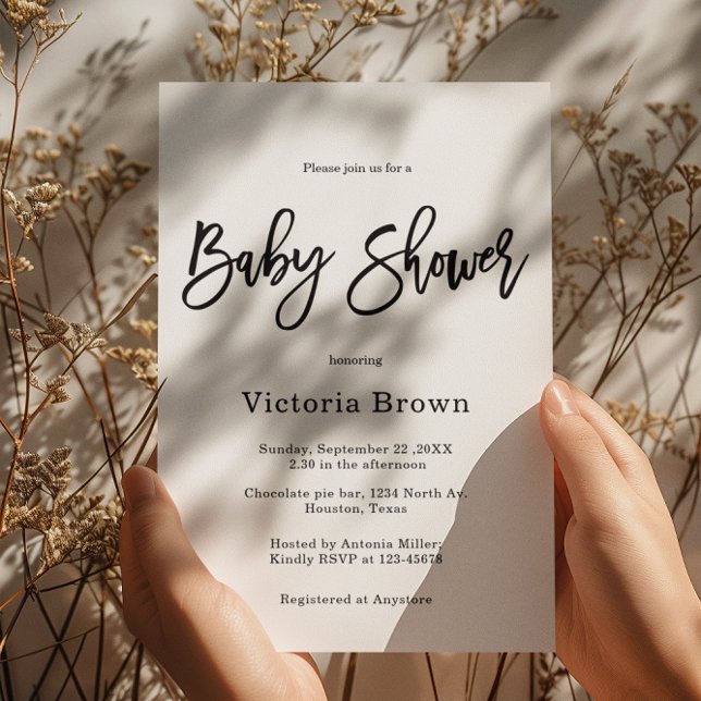 Minimalist Gender Neutral Baby Shower  Invitation (Creator Uploaded)