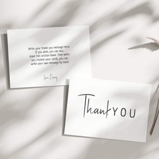 Minimalist Gender Neutral Flat Birthday Thank You Card (Creator Uploaded)