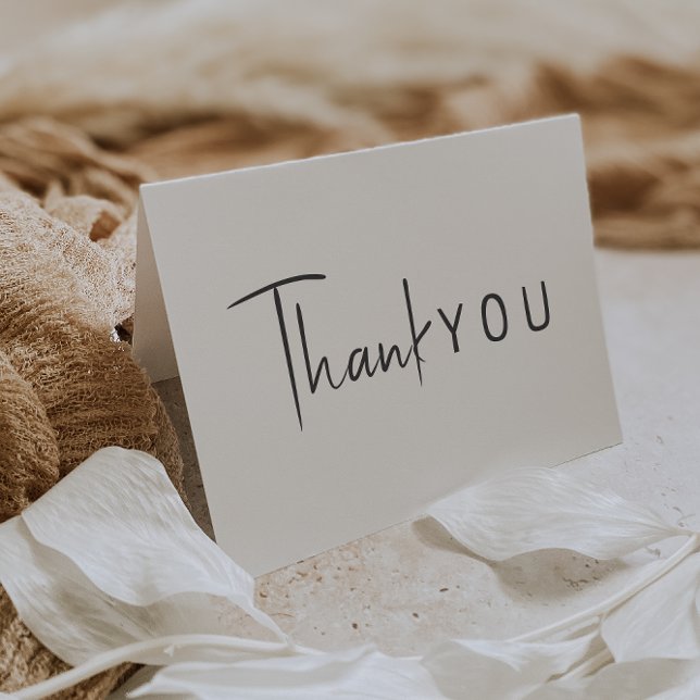 Minimalist Gender Neutral Folded Birthday Thank You Card (Creator Uploaded)