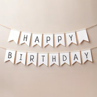 Minimalist Gender Neutral Happy Birthday Big