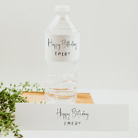 Minimalist Gender Neutral Happy Birthday With Name