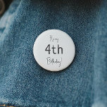 Minimalist Gender Neutral Its My Birthday With Age 6 Cm Round Badge<br><div class="desc">Celebrate your little one's special day with our minimalist gender-neutral it's my birthday with age button, designed for kids of all ages. This product is perfect for birthdays in any season—spring, summer, fall, or winter- featuring a clean, modern black-and-white design with a touch of boho whimsy. Its simple yet rustic...</div>