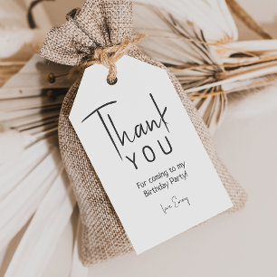 Minimalist Gender Neutral Thank You Favour Tag