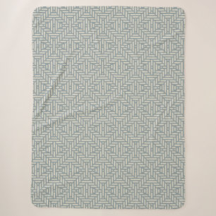 Minimalist geometric basket sherpa blanket