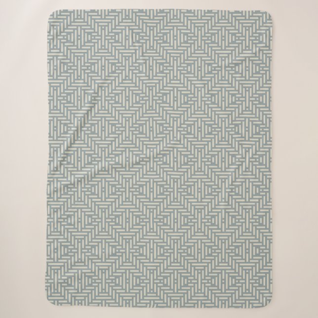 Minimalist geometric basket sherpa blanket (Front)