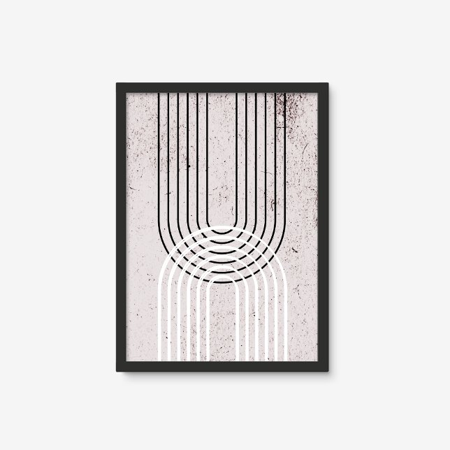 Minimalist Geometric Black And White Mid-Century Poster (Creator Uploaded)