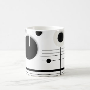 Minimalist Geometric Circle Symphony Lines Coffee Mug