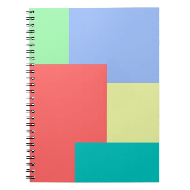Minimalist Geometric Color Block Bright Colors Notebook (Front)