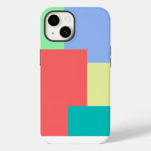 Minimalist Geometric Colour Block Bright Colours iPhone 14 Case