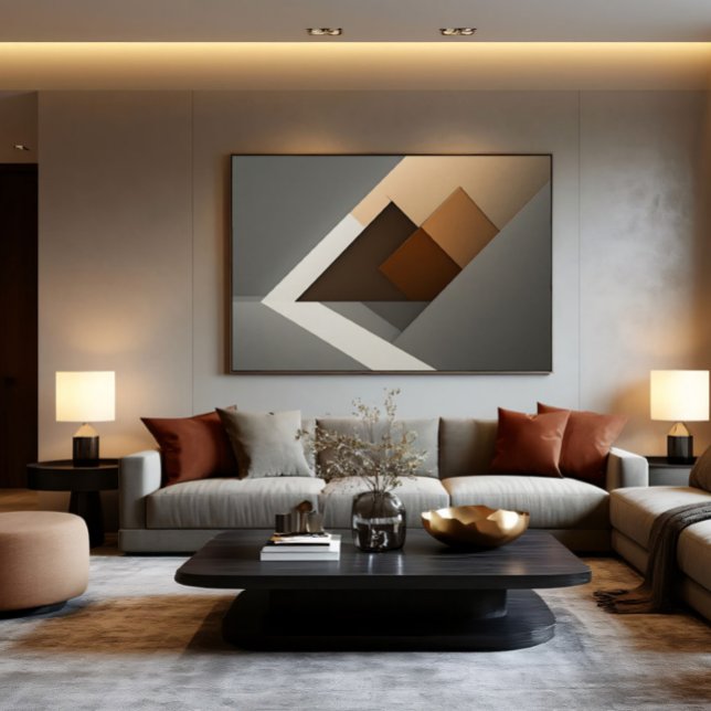 Minimalist Geometric Layered Abstract Canvas Print (Creator Uploaded)